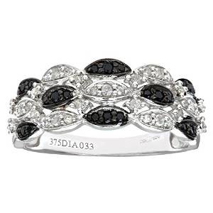 Bague diamant noir