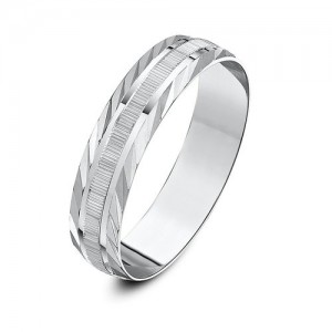 Bague homme or blanc